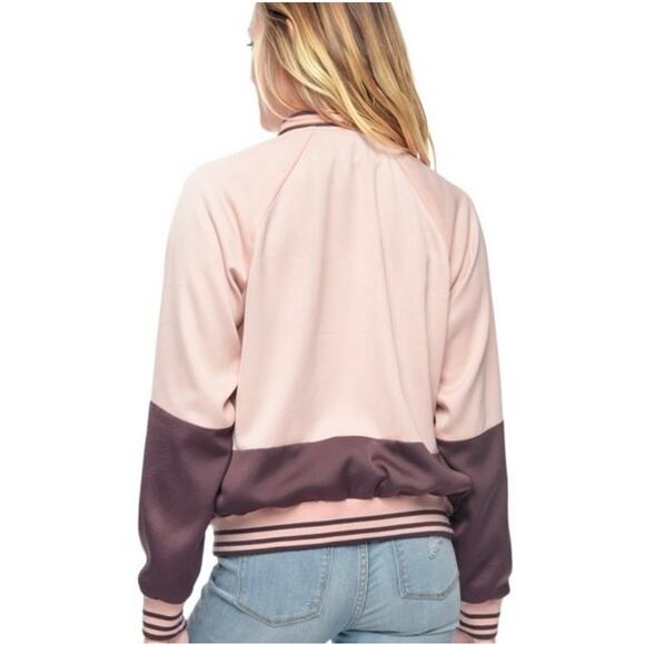 Juicy Couture Coral Blush Stockholm Floral Bomber Embellished Jacket Size Small - Picture 11 of 11